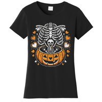 Women Skeleton S Pregnancy Announcement Mom Halloween Women's T-Shirt