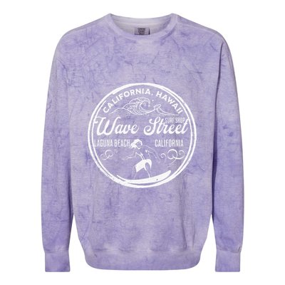 Wave Street Surf Shop Vintage Colorblast Crewneck Sweatshirt