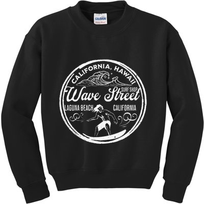 Wave Street Surf Shop Vintage Kids Sweatshirt
