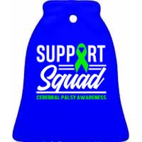 Warrior Support Squad Cerebral Palsy Awareness Great Gift Ceramic Bell Ornament