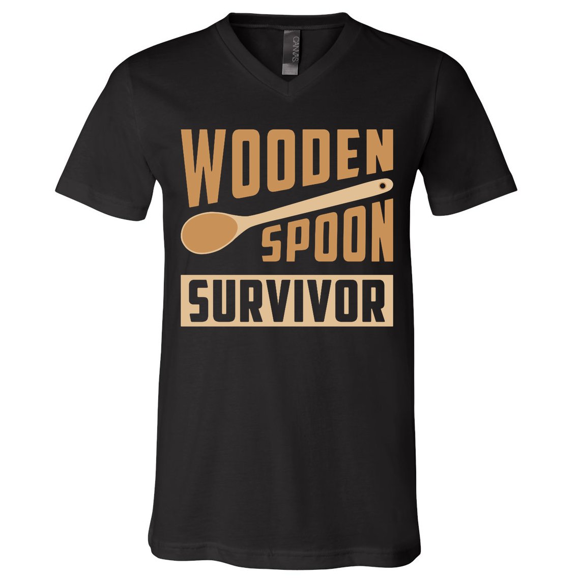 Wooden Spoon Survivor Funny V-Neck T-Shirt