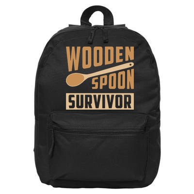 Wooden Spoon Survivor Funny 16 in Basic Backpack