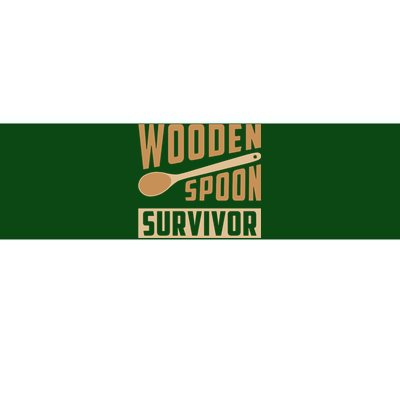 Wooden Spoon Survivor Funny Bumper Sticker