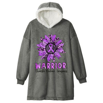 Warrior Survivor Support Domestic Violence Awareness Hooded Wearable Blanket