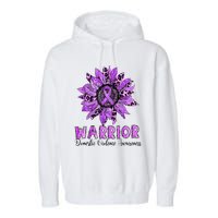 Warrior Survivor Support Domestic Violence Awareness Garment-Dyed Fleece Hoodie