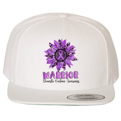 Warrior Survivor Support Domestic Violence Awareness Wool Snapback Cap