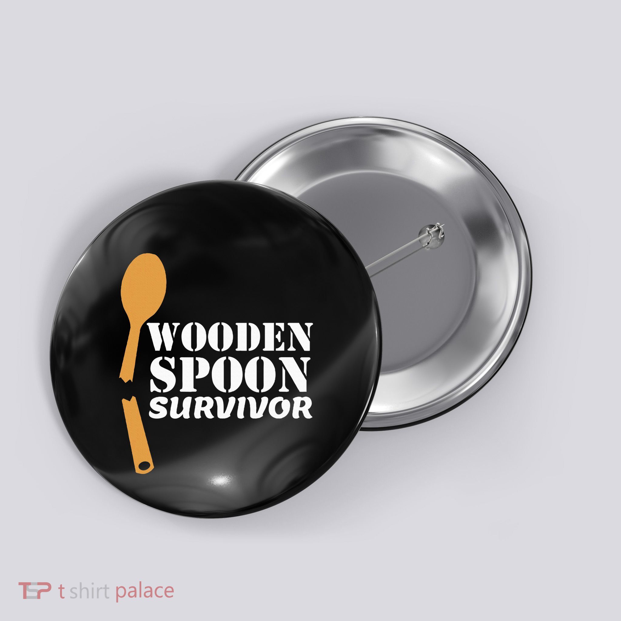 Wooden Spoon Survivor Italian Filipino Pride Button