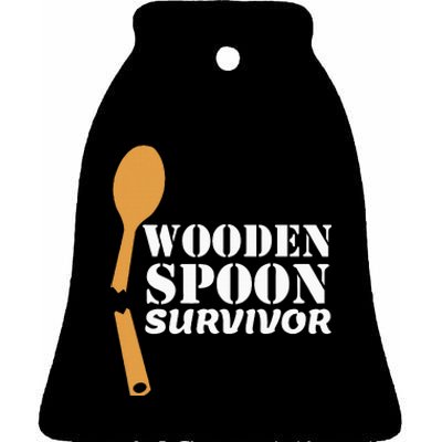 Wooden Spoon Survivor Italian Filipino Pride Ceramic Bell Ornament