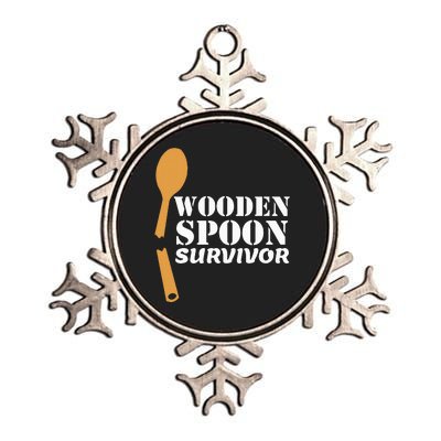 Wooden Spoon Survivor Italian Filipino Pride Metallic Star Ornament