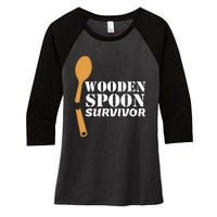 Wooden Spoon Survivor Italian Filipino Pride Women's Tri-Blend 3/4-Sleeve Raglan Shirt