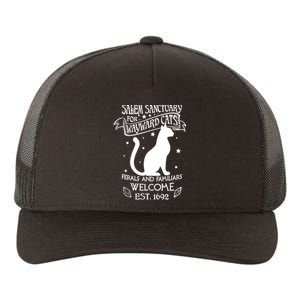 Witch Salem Sanctuary For Wayward Black Cats 1692 Gift Idea Yupoong Adult 5-Panel Trucker Hat