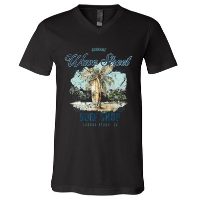 Wave Street Surf Shop Authentic V-Neck T-Shirt