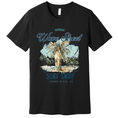 Wave Street Surf Shop Authentic Premium T-Shirt