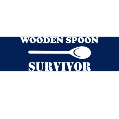 Wooden Spoon Survivor Funny Bumper Sticker