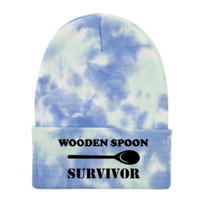 Wooden Spoon Survivor Funny Tie Dye 12in Knit Beanie