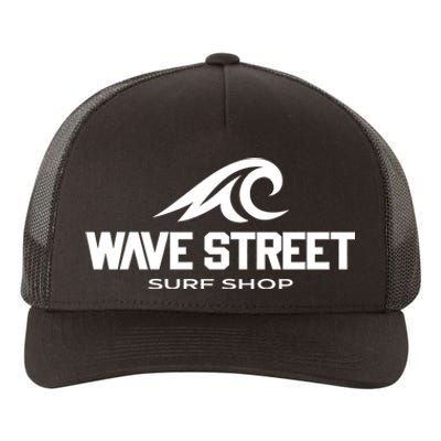 Wave Street Surf Vintage Beach Logo Yupoong Adult 5-Panel Trucker Hat