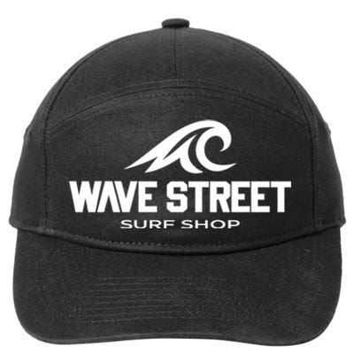 Wave Street Surf Vintage Beach Logo 7-Panel Snapback Hat