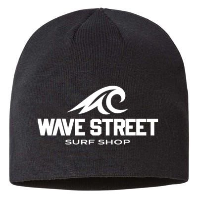 Wave Street Surf Vintage Beach Logo Sustainable Beanie