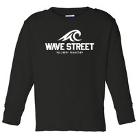 Wave Street Surf Vintage Beach Logo Toddler Long Sleeve Shirt