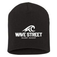 Wave Street Surf Vintage Beach Logo Short Acrylic Beanie