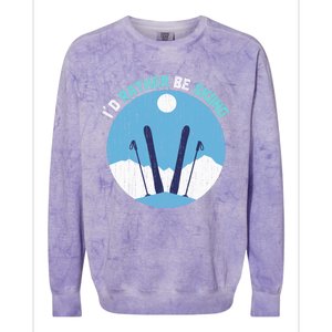 Winter Sport Skiing Lover Ski Instructor Funny Skier Ski Gift Colorblast Crewneck Sweatshirt