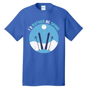 Winter Sport Skiing Lover Ski Instructor Funny Skier Ski Gift Tall T-Shirt