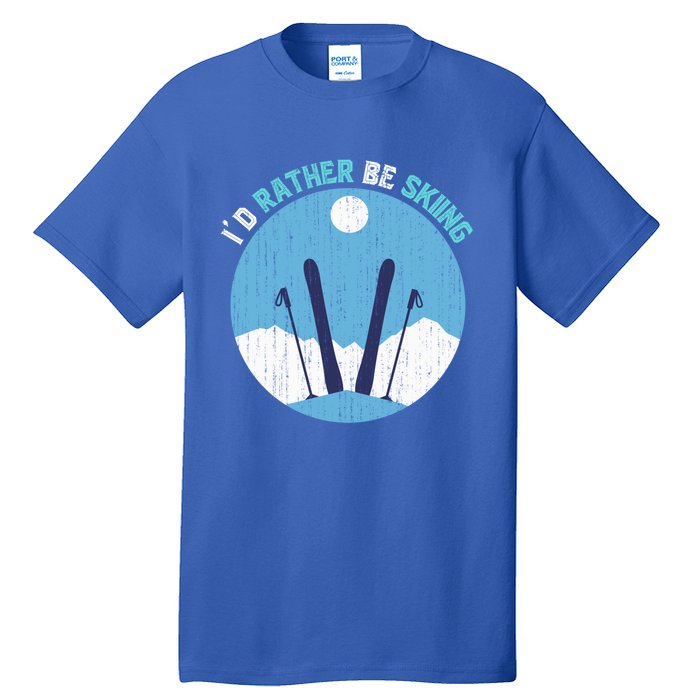 Winter Sport Skiing Lover Ski Instructor Funny Skier Ski Gift Tall T-Shirt