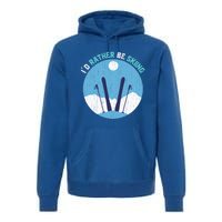 Winter Sport Skiing Lover Ski Instructor Funny Skier Ski Gift Premium Hoodie