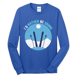 Winter Sport Skiing Lover Ski Instructor Funny Skier Ski Gift Tall Long Sleeve T-Shirt