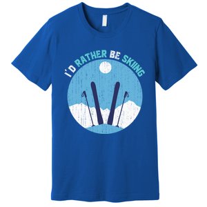 Winter Sport Skiing Lover Ski Instructor Funny Skier Ski Gift Premium T-Shirt