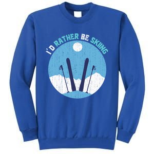 Winter Sport Skiing Lover Ski Instructor Funny Skier Ski Gift Tall Sweatshirt