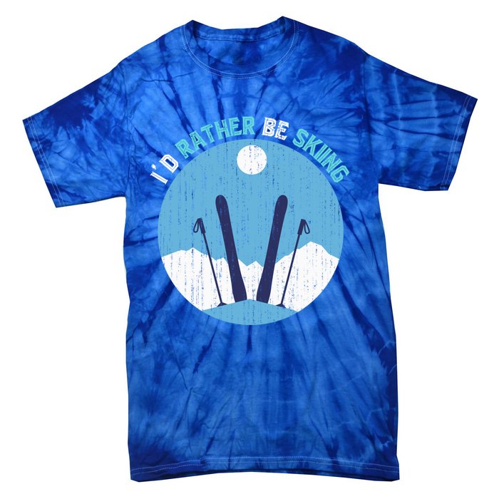 Winter Sport Skiing Lover Ski Instructor Funny Skier Ski Gift Tie-Dye T-Shirt