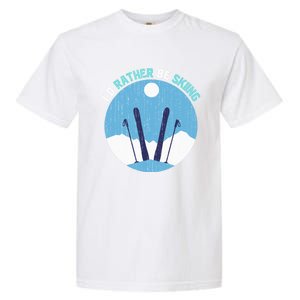 Winter Sport Skiing Lover Ski Instructor Funny Skier Ski Gift Garment-Dyed Heavyweight T-Shirt