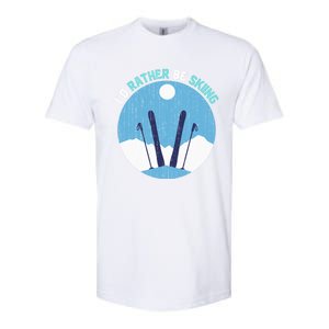 Winter Sport Skiing Lover Ski Instructor Funny Skier Ski Gift Softstyle CVC T-Shirt