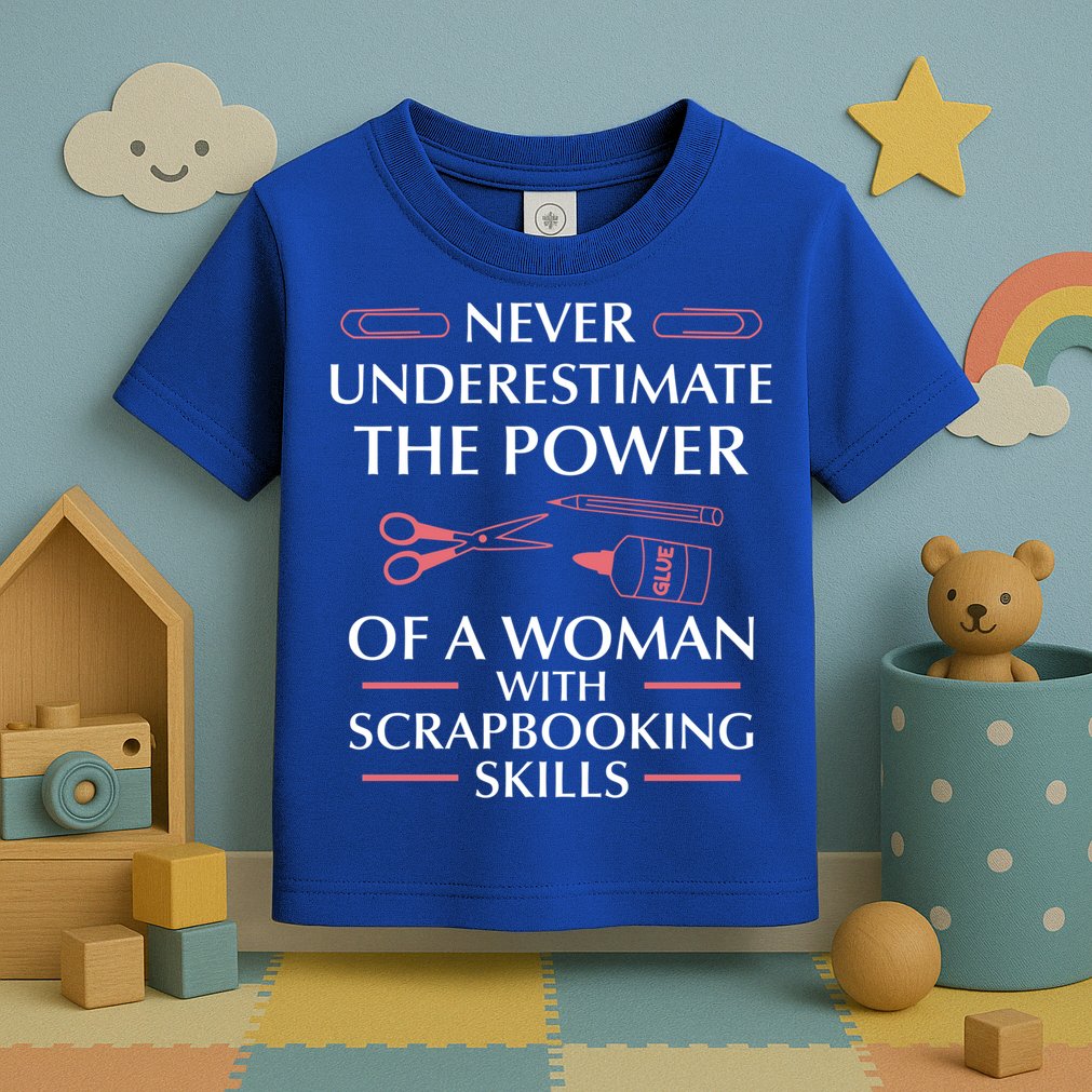 Woman Scrapbooking Skills Scrapbook Scrapbooker Crops Swaps Cute Gift Toddler T-Shirt