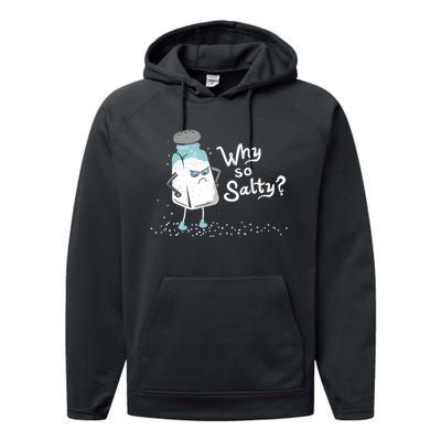 Why So Salty? Funny Salt Shaker Salty Attitude Performance Fleece Hoodie