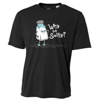 Why So Salty? Funny Salt Shaker Salty Attitude Cooling Performance Crew T-Shirt