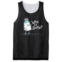 Why So Salty? Funny Salt Shaker Salty Attitude Mesh Reversible Basketball Jersey Tank