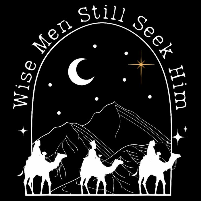 Wise Still Seek Him Christian Christmas Jesus Design Drawstring Bag