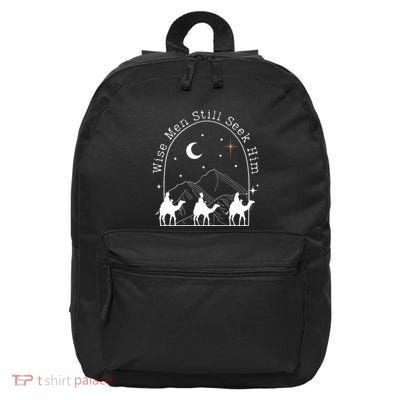 Wise Still Seek Him Christian Christmas Jesus Design 16 in Basic Backpack