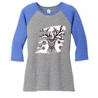 Winter Season Snow Reindeer Christmas Balls Xmas Holiday Cool Gift Women's Tri-Blend 3/4-Sleeve Raglan Shirt