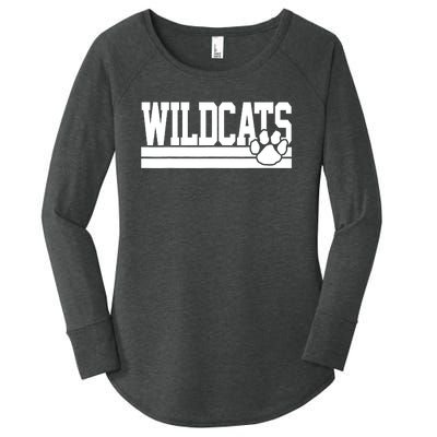 Wildcats School Spirit Women's Perfect Tri Tunic Long Sleeve Shirt