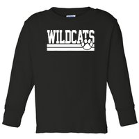 Wildcats School Spirit Toddler Long Sleeve Shirt