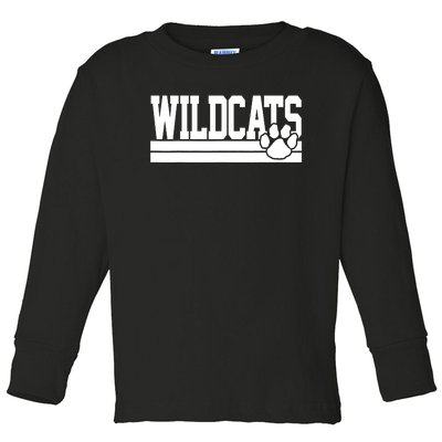 Wildcats School Spirit Toddler Long Sleeve Shirt