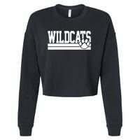 Wildcats School Spirit Cropped Pullover Crew