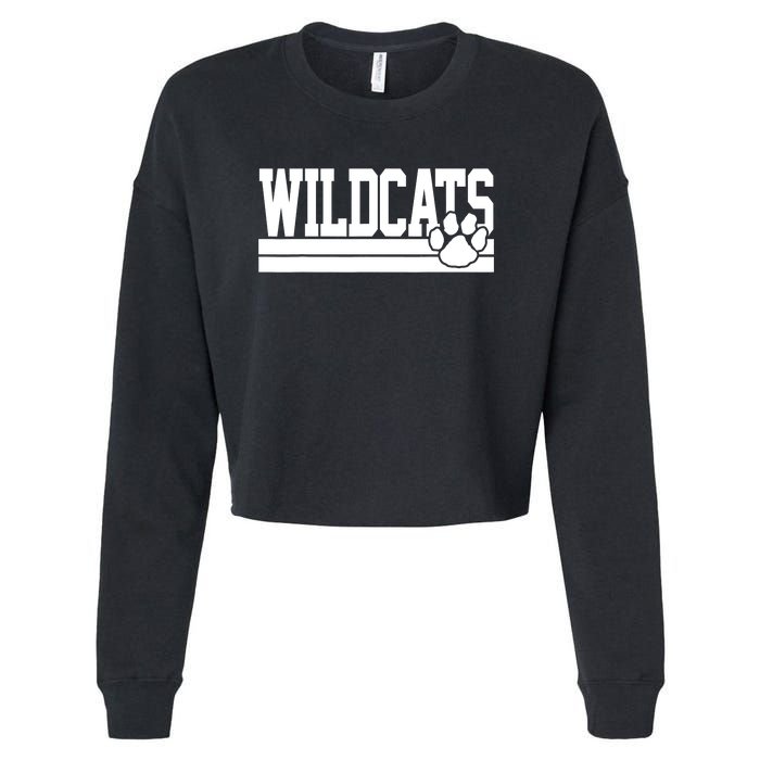 Wildcats School Spirit Cropped Pullover Crew