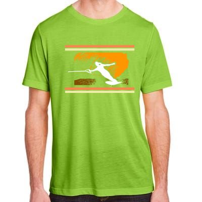 Water Skiing Ski Lover Retro Extreme Sports Beach Athletes Gift Adult ChromaSoft Performance T-Shirt