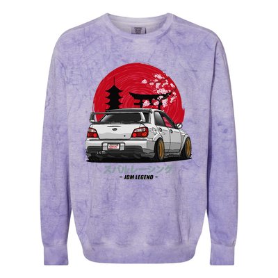 Wrx Sti Subie Cars Impreza Jdm Sport Colorblast Crewneck Sweatshirt