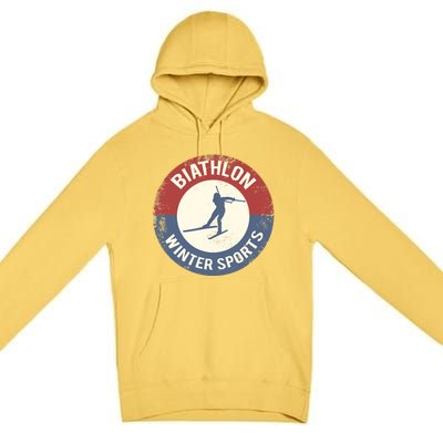 Winter Sports Ski Biathlon Premium Pullover Hoodie