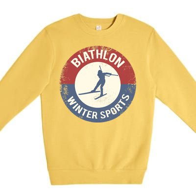 Winter Sports Ski Biathlon Premium Crewneck Sweatshirt